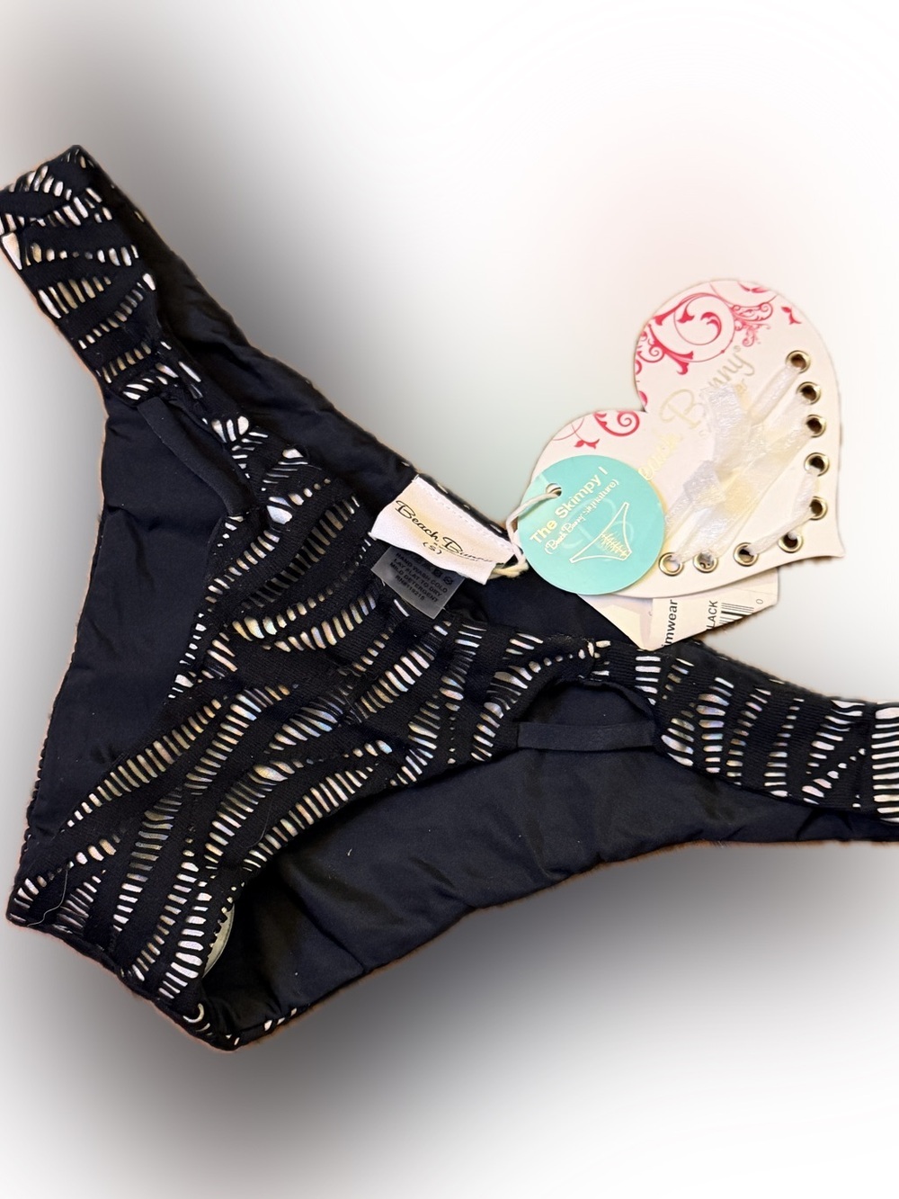 Beach Bunny The Skimpy Black Bikini Bottom nwt